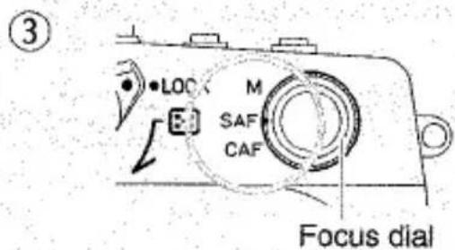③ LOC M SAF CAF Molette de mise au point
