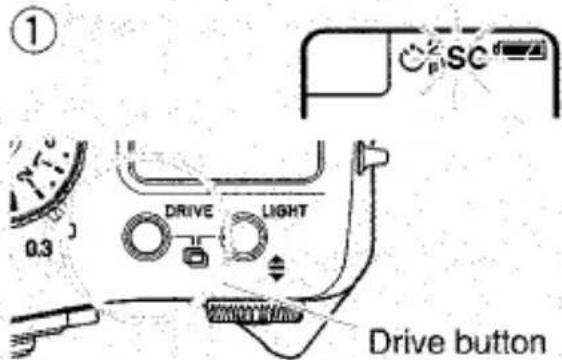 ① 0.3 DRIVE LIGHT Bouton d'entraînement