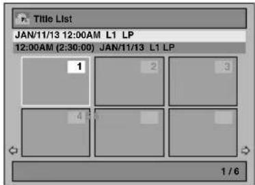 Title List JAN/11/13 12:00AM L1 LP 12:00AM (2:30:00) JAN/11/13 L1 LP 1 2 3 4 5 1 / 6