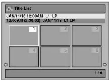 Title List JAN/11/13 12:00AM L1 LP 12:00AM (2:30:00) JAN/11/13 L1 LP 1 2 3 4 5 6 1 / 6