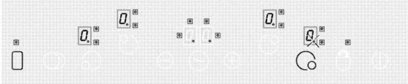 Cropped image showing fragmented text blocks with symbols and numbers, possibly from a diagram or interface design.