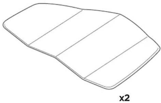 Simple line drawing of a 3D rectangular object with horizontal lines, labeled 'x2' at bottom (no text or symbols on the object itself)