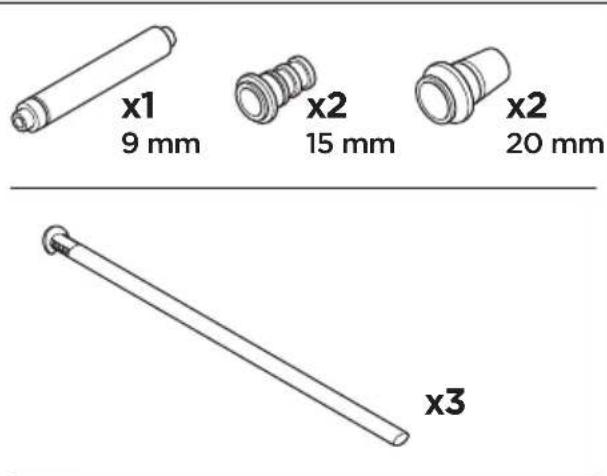 x1 9 mm x2 15 mm x2 20 mm x3