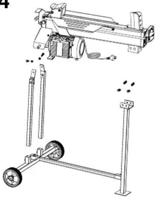 Technical line drawing of a mechanical assembly with wheels and a motor, showing no text or symbols.
