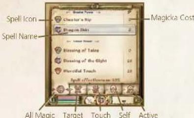 Spell Icon Spell Name Magicka Cost Blending of Tails Blending of the Light Morphic Touch Spell off/Three or 3.5% All Magic Target Touch Self Active