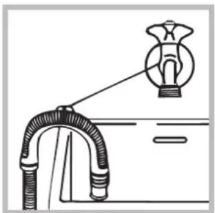 Diagram of a pipe connection to a bottle with a bulb above it (no text or symbols).