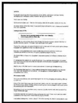 Scanned text of a formal letter or document with redacted sections and bullet points, likely from a formal letter or document.