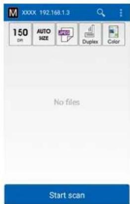 XXXX 192.168.1.3 150 ON AUTO SIZE FPCO Duplex Color No files Start scan