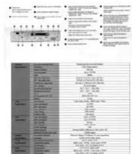 Technical diagram and table of a device with labeled components and specifications in Chinese