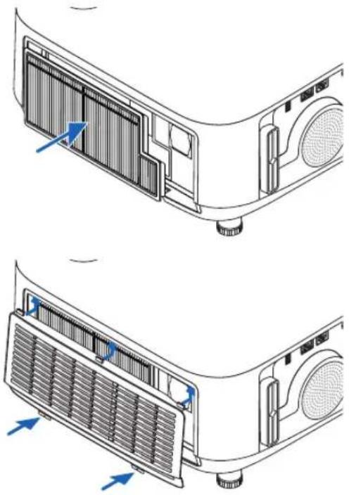 NEC NP-P554W - Close the filter cover. - 1