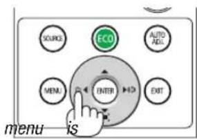 SOURCE ECO AUTO ABL MEM ENTER EXIT EBT menu is