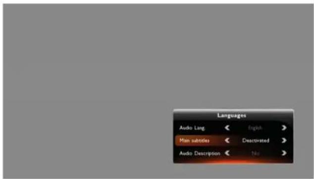 Languages Audio Lang < English > Main subsidies < Decitrated > Audio Description < No >