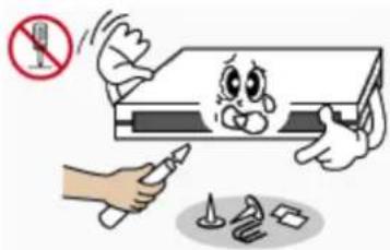 Illustration showing a hand holding a device with a sad face, accompanied by a no-smoking symbol and falling spikes.