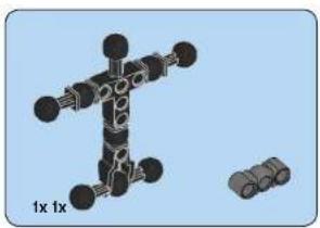 3D molecular structure diagram with labeled components and a 1x1x magnified view (no text or symbols on the structure itself)