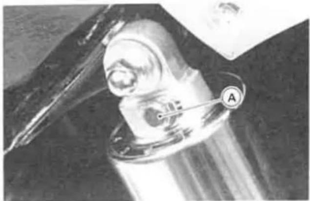 Close-up of a mechanical component with a labeled section 'A' (no readable text or symbols beyond the label)