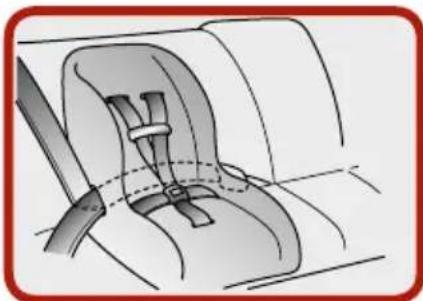 Illustration of a car seatbelt buckle assembly (no text or symbols)