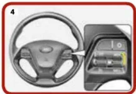 Interior view of a car steering wheel and dashboard, showing the steering wheel and dashboard (no text or symbols visible)