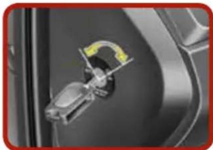 Close-up of a mechanical switch component with a yellow circular dial (no visible text or symbols)