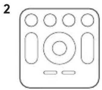 Simple line drawing of a rectangular device with circular and oval elements, no text or symbols present.