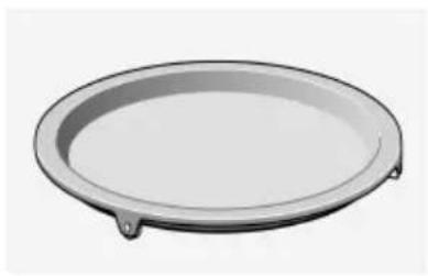 Simple 3D rendering of a circular mechanical component with two small protrusions at the bottom (no text or symbols)