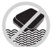Symbolic illustration of a submerged object with wavy lines, enclosed in a circular frame (no text or symbols)