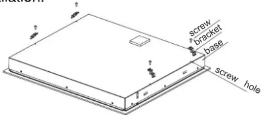 screw bracket base screw hole