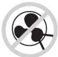 Prohibition symbol with three clover and crossed lines, no text or numbers present