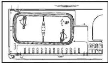 Diagram of a vehicle parking area with directional arrows and labeled components