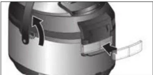 BOSCH AutoCook Pro - Colocar o depósito da água de condensação - 1