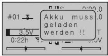 #01 3,5V 0:22h Akku muss geladen werden !!