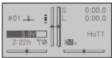 #01 3.9V 2:22h S L 0:00.0 0:00.0 HoTT Mx
