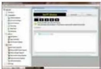Screenshot of a software interface showing a list of items with icons and a 'Next Status' dialog box.