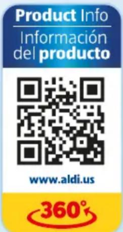 Product Info Información del producto www.aldi.us 360°