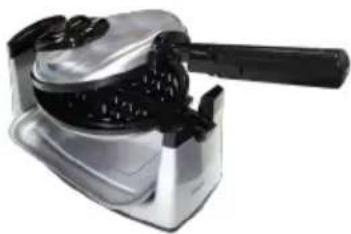 Exterior view of a stainless steel waffle grater (no text or symbols visible)