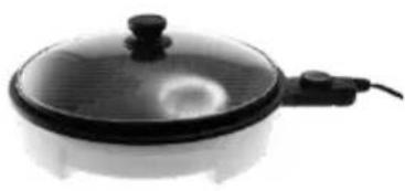 Black and white photo of a frying pan with a lid and handle (no text or symbols visible)
