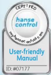 CERTIFIED hanse control my.hansec on,tot c on User-friendly Manual ID: #07177