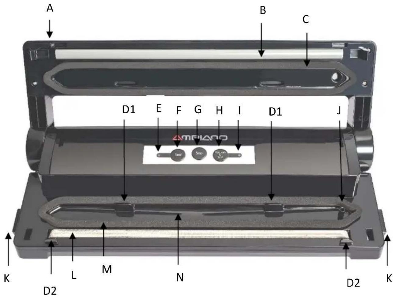 Ambiano Vacuum Food Sealer BS-896U - Instrucciones para el usuario - 1