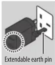 Extendable earth pin