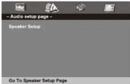 - Audio setup page - Speaker Setup Go To Speaker Setup Page
