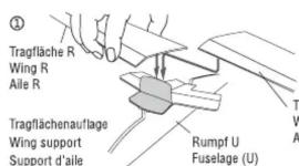 Tragfläche R Wing R Aile R Tragflächenauflage Wing support Support d'aile Rumpf U Fuselage (U)