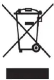 Symbol of a trash bin with crossed lines indicating no waste or restriction, and a solid black rectangle below (no text or labels)