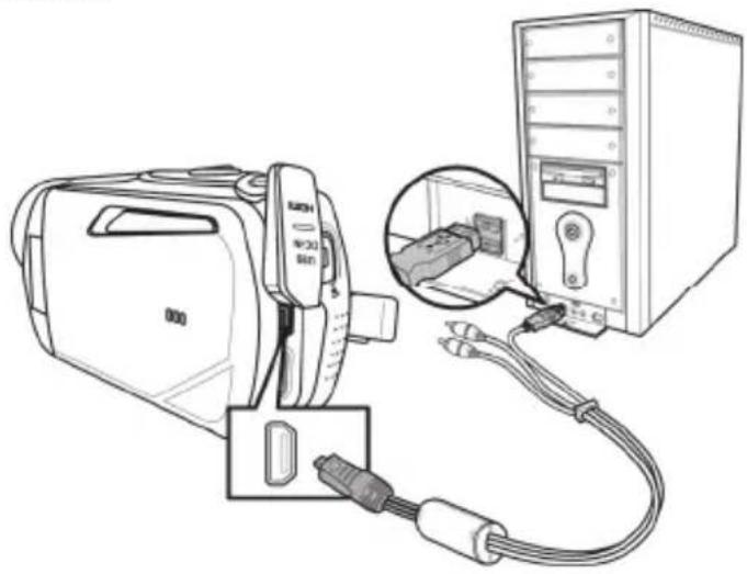 SILVERCREST SCAZ 5.00 B2 - Caricare la batteria inserita nella videocamera - 1
