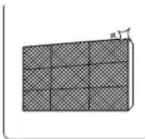 Diagram of a rectangular grid structure with a small protrusion labeled 'n' (no text or symbols beyond the label)
