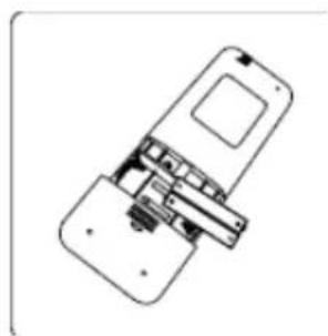 Technical line drawing of a mechanical device with internal components (no text or symbols)