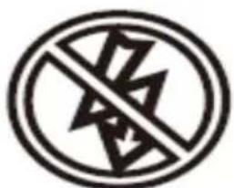 Symbol of no crossing a diagonal line with triangular symbols inside a circle