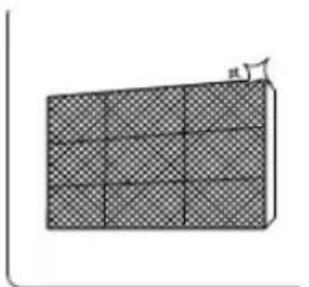 Diagram of a rectangular grid structure with a small arrow indicating a dimension (no text or symbols present)