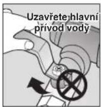Uzavřete hlavní přívod vody