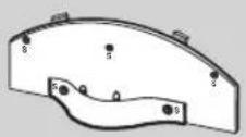Technical diagram showing mechanical assembly with labeled parts and directional arrow indicating process.