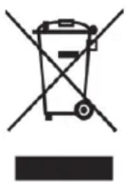 Symbol of a trash bin crossed out by two diagonal lines, with a solid black rectangle below (no text or labels)
