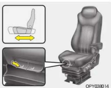 HYUNDAI Universe (2010) - ▶ 허리받침대 조절 - 2